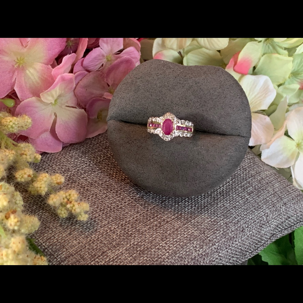 Genuine Ruby With Diamond